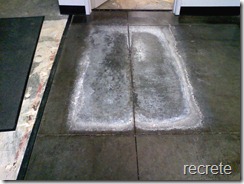 Why you put a rubber mat on Sealed Concrete