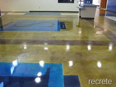 Beckville High School Stained Floor