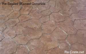 Re-Sealed Stamped Concrete