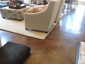 Stained Concrete Living Room